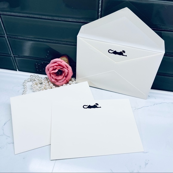 Cartier Office Authentic Cartier Stationery Set 3 Cards 3 Envelopes